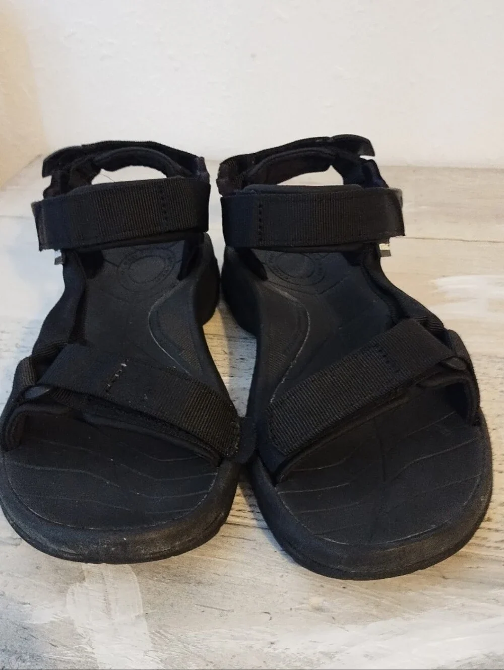 TEVA MEN shoc pad BLACK STRAPPY SPORTS SANDALS US8  / EU 40/ UK